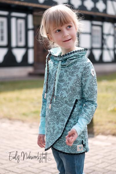 Fadenkäfer Papierschnittmuster Hoodie Lana Kinder